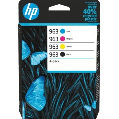 HP 963 CMYK Original Ink Cartridge 4-Pack - High-Quality, Long-Lasting Printing Solution for Vibrant Colors!
